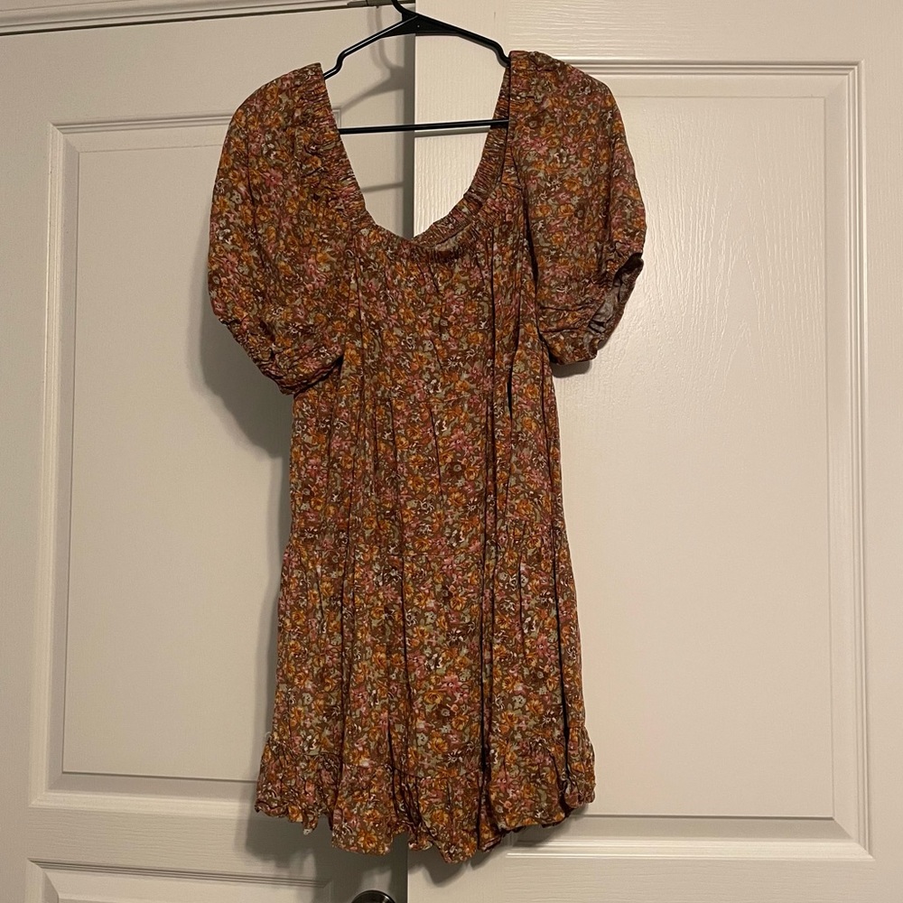 Wild Fable Brown Floral Dress - Large